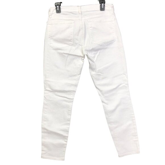 J CREW WHITE DENIM STRETCH skinny mid rise‎ JEANS size 28 - Picture 3 of 7